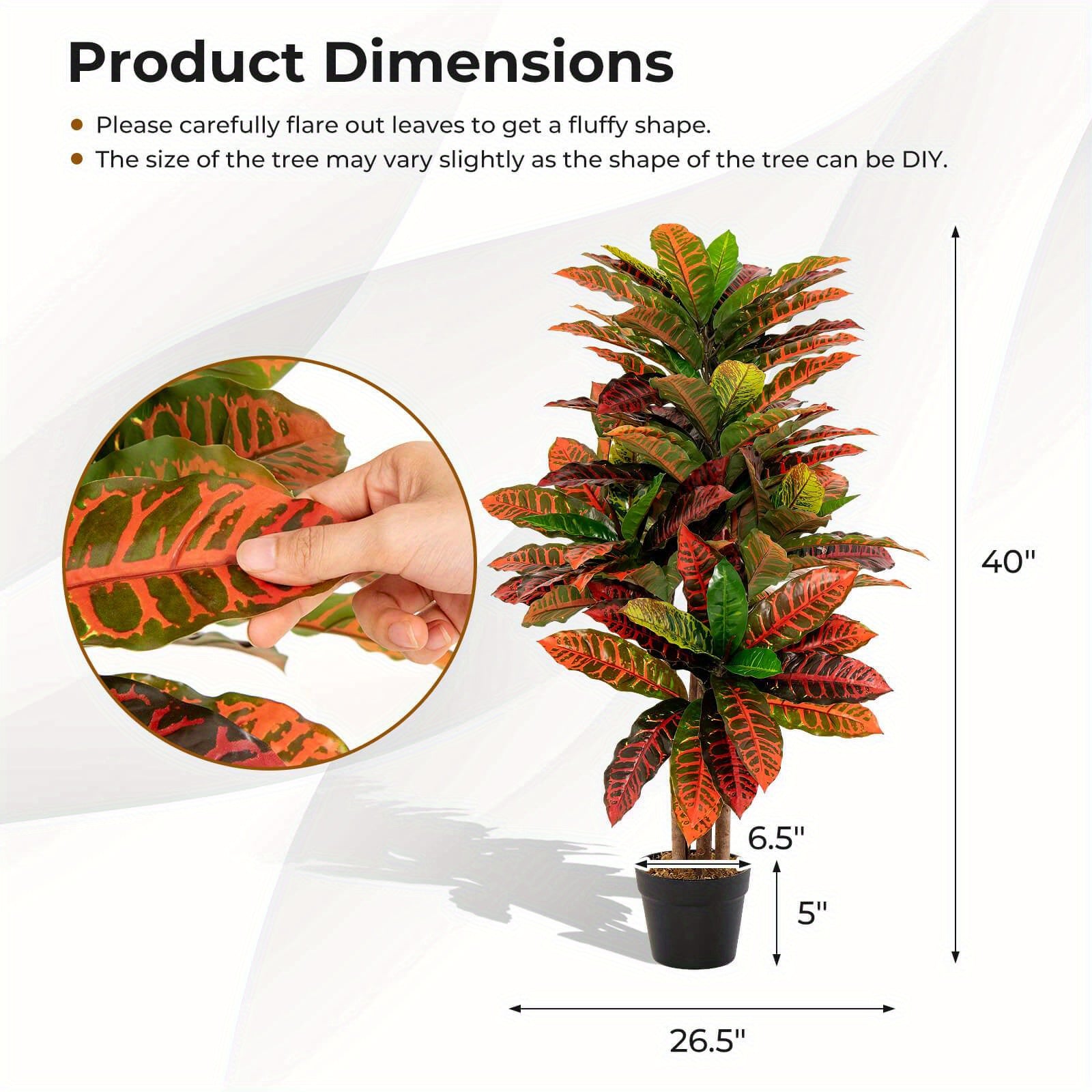Plante artificielle de croton MULTIGOT 40\
