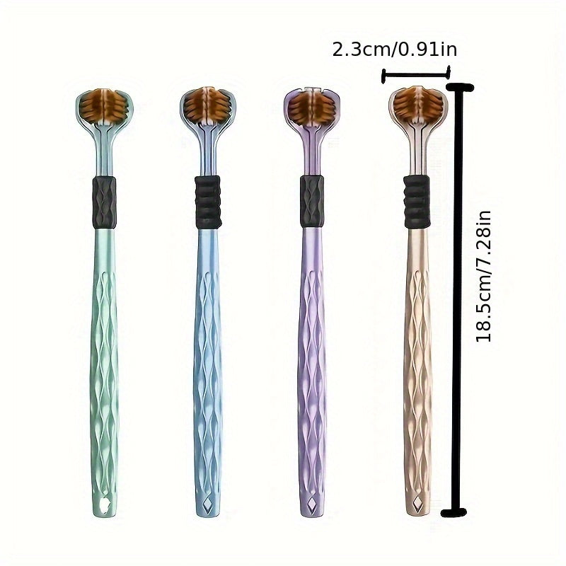 12 Brosses À Dents En Bois Pour Adultes - Design U-Shaped 3D Tout-Inclusif, Nettoyage À 360°, Doux Pour Les Dents Et Les Gencives, Poignée Transparente Avec Motif À Rayures, Sans Parfum C655