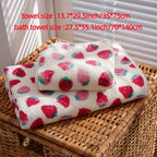 1 Set Little Strawberry Cartoon Bath Towel Set, Super Absorbent Fast Drying, 300 GSM, 89% Polyester 11% Nylon Knitted Fabric, Handtowel