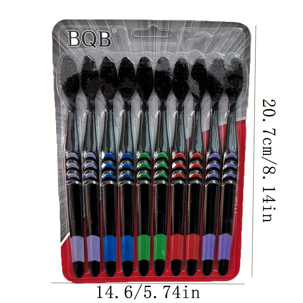 20 Brosses à Dents Adulte en Nylon Souple - Résistantes, Portables, Fermeté Moyenne, Idéales pour Voyage et Camping