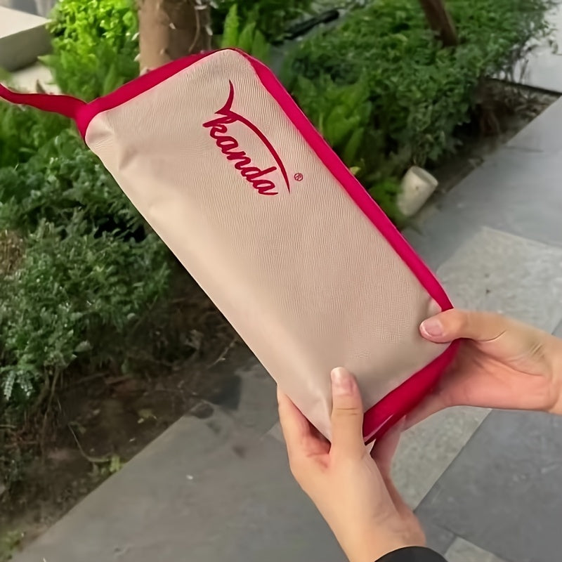 Portable Folding Stool with Pen Bag - Stainless Steel, Champagne Color, Compact & Lightweight for Travel, Hiking, Camping, and Outdoor Adventures