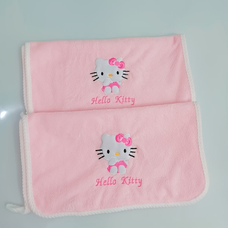 Sanrio for hello kitty Bath Towels - Soft, Absorbent, Quick-Dry Polyester Towels with Cute Cat Design, Perfect for Home, Hotel, RV, Outdoor Activities, Camping Essentials | Playful Design | Durable Towel