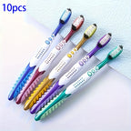 1 lot de 5\u002F10\u002F15 brosses à dents manuelles pour adultes, poils en nylon moyen, élimine efficacement les taches, emballées individuellement, idéal pour un usage domestique