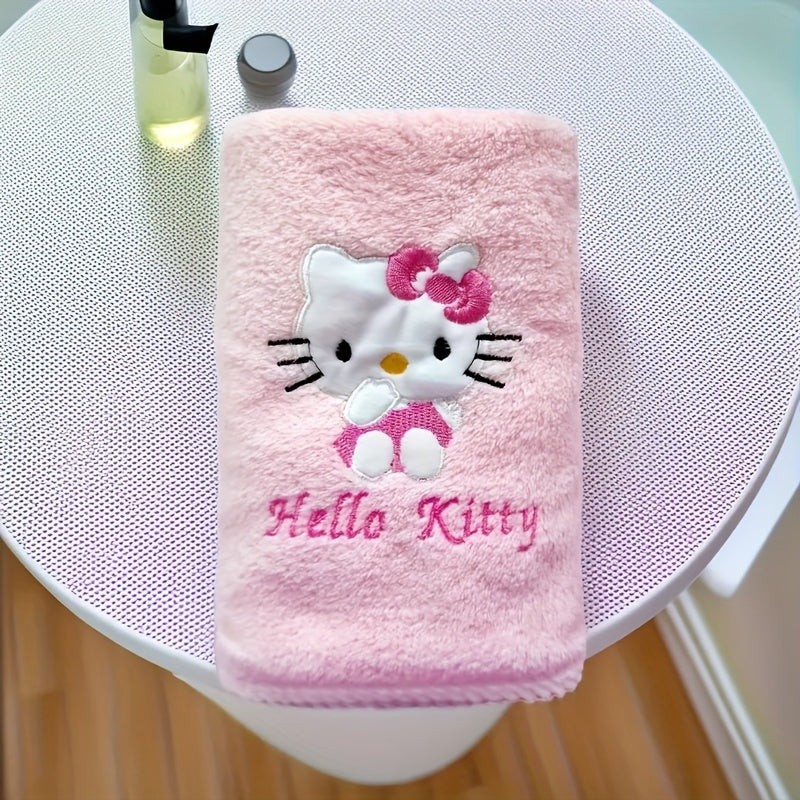 Sanrio for hello kitty Bath Towels - Soft, Absorbent, Quick-Dry Polyester Towels with Cute Cat Design, Perfect for Home, Hotel, RV, Outdoor Activities, Camping Essentials | Playful Design | Durable Towel