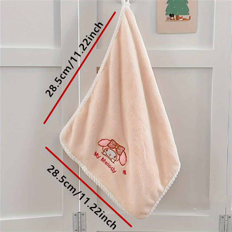 Sanrio Black Cat & Friends 100% Polyester Soft, Absorbent Knit Fabric Towels - Modern Cartoon Design, 5gsm, Machine Washable - Ideal for Home & Travel, Travel Towels | Playful Design | Absorbent Towel