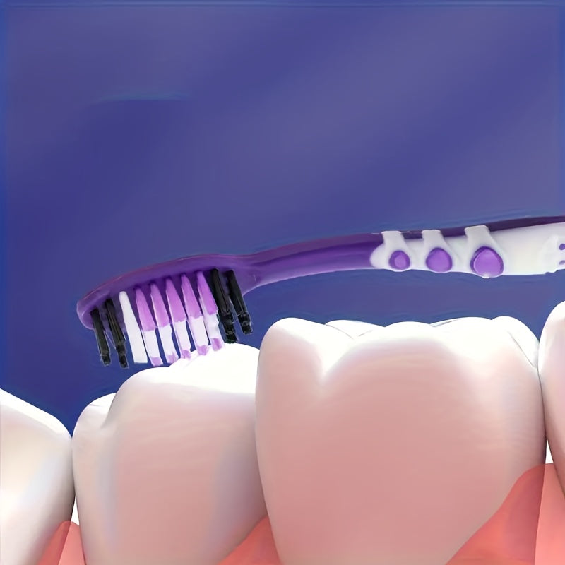 Adultes 4-Pack - Poils doux et durs, conception compacte pour un nettoyage en profondeur des soins bucco-dentaires