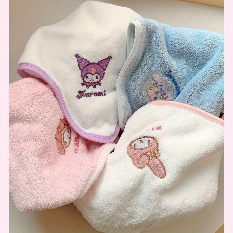 Sanrio Black Cat & Friends 100% Polyester Soft, Absorbent Knit Fabric Towels - Modern Cartoon Design, 5gsm, Machine Washable - Ideal for Home & Travel, Travel Towels | Playful Design | Absorbent Towel