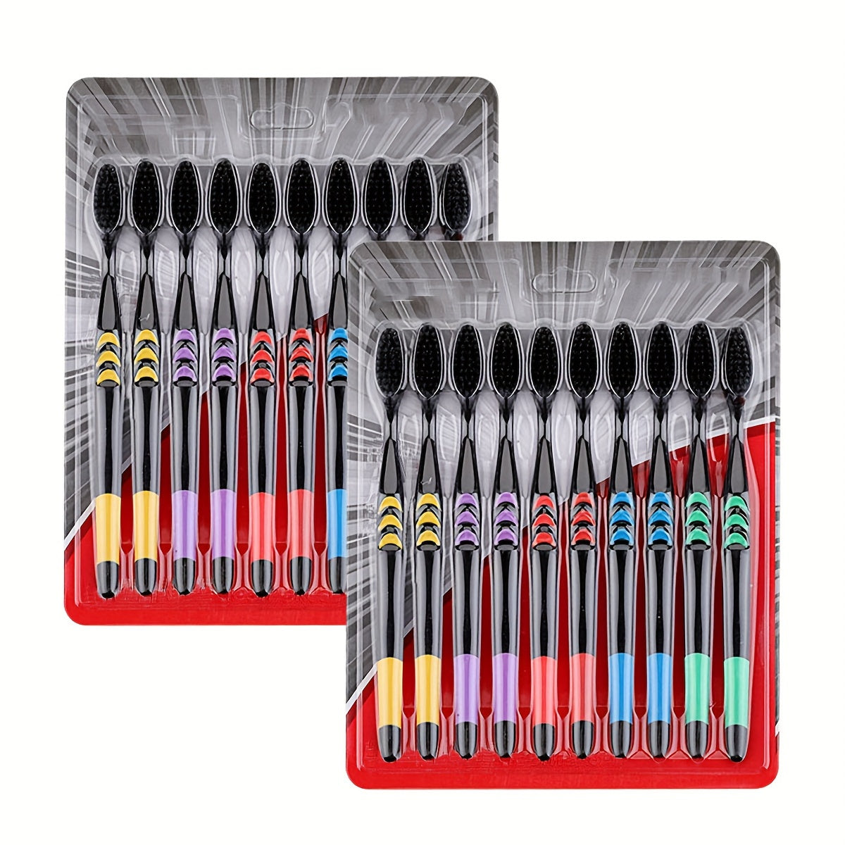 20 Brosses à Dents Adulte en Nylon Souple - Résistantes, Portables, Fermeté Moyenne, Idéales pour Voyage et Camping