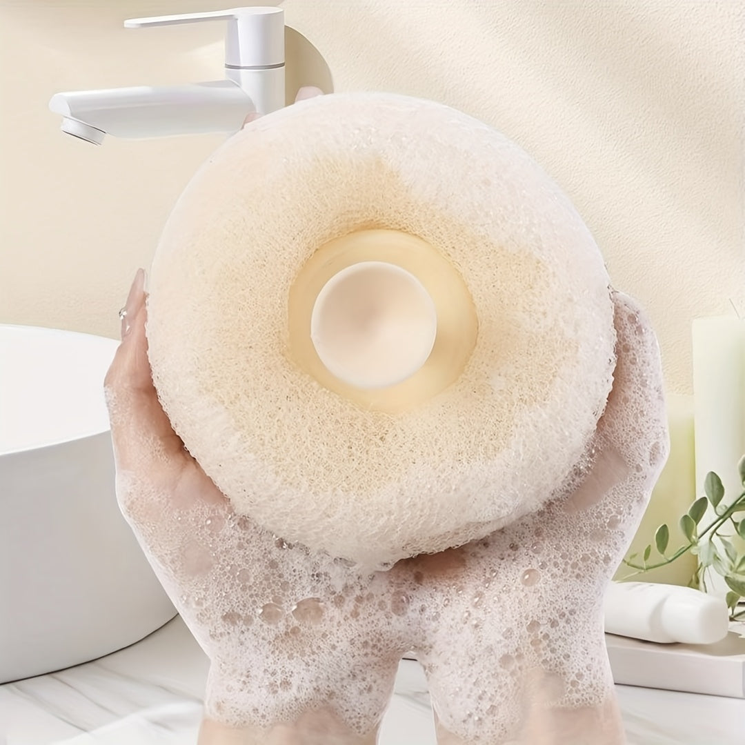 Lot de 4 pour Usage Domestique : Ventouse, Loofah de Massage, Créateur de Bulles de Bain, Brosse de Bain Ultra-Douce, Serviette Loofah et Boule de Bain pour Éliminer la Saleté