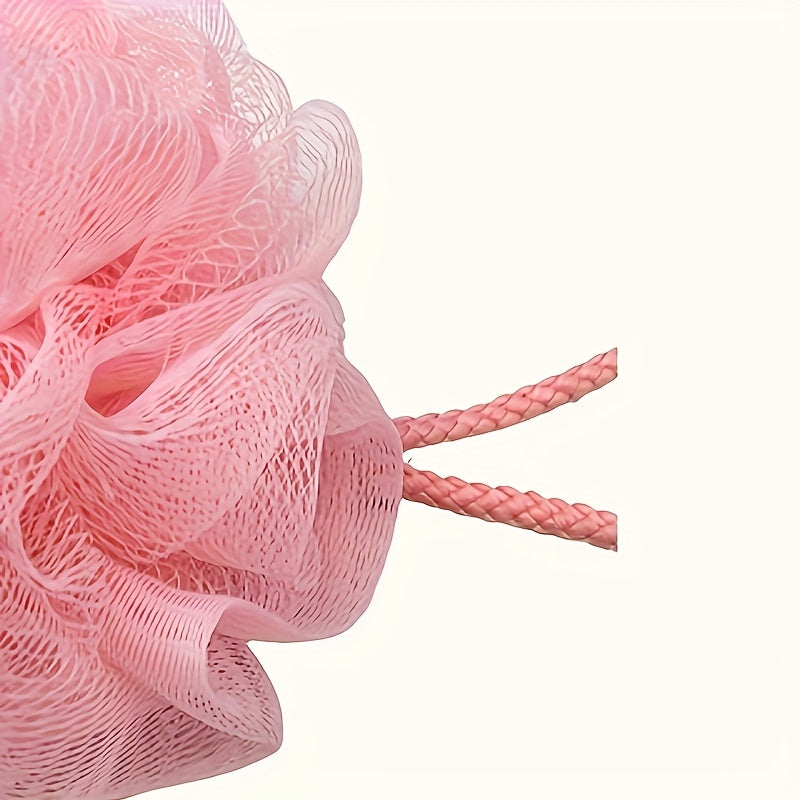 1pièce Design Flamingo Exfoliant Maison Spa Douche Loofah Puffs Éponge Balle de Bain, Pouf Brosse En Maille, Balle de Nettoyage de Bain Spa Pour Visage Corps, Rich Foams Bubbl