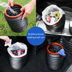 1.06gal Portable Camping Folding Trash Can with Lid - Compact, Collapsible Magic Bucket Garbage Bin, Multi-Functional Telescopic Water Bucket for Outdoor Activities, Travel-Friendly Storage Bucket, Trash Can for Outdoor Use