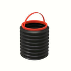 1.06gal Portable Camping Folding Trash Can with Lid - Compact, Collapsible Magic Bucket Garbage Bin, Multi-Functional Telescopic Water Bucket for Outdoor Activities, Travel-Friendly Storage Bucket, Trash Can for Outdoor Use