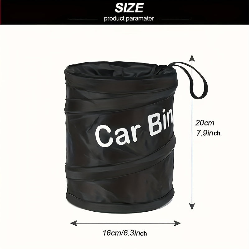 1PC Portable Folding Trash Can - Durable Polyamide Material, Leakproof, Hangable Design for Cars, Home, Office - Essential for Travel and Camping