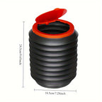 1.06gal Portable Camping Folding Trash Can with Lid - Compact, Collapsible Magic Bucket Garbage Bin, Multi-Functional Telescopic Water Bucket for Outdoor Activities, Travel-Friendly Storage Bucket, Trash Can for Outdoor Use