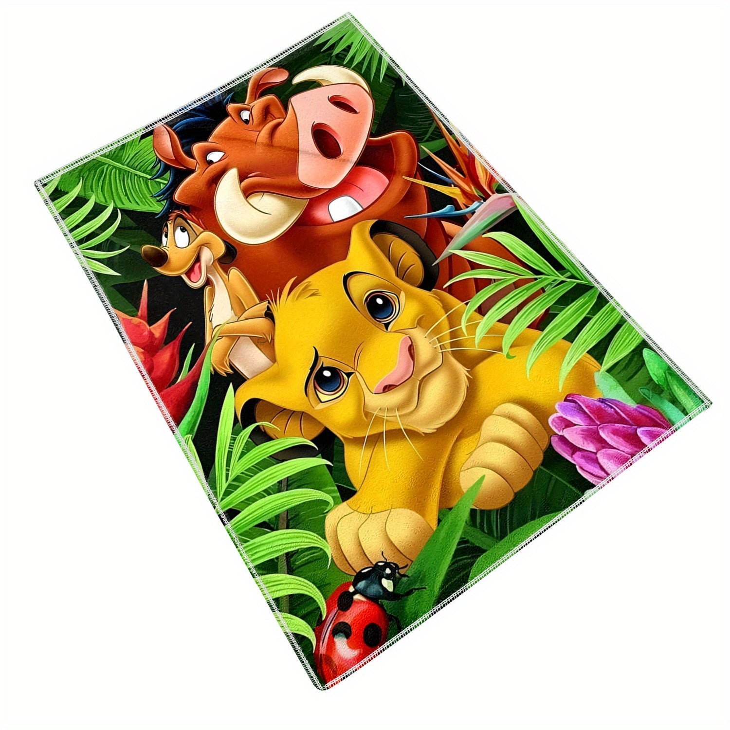 1pc The Lion King Cartoon Bath Towel - Super Absorbent, Fade-Resistant 100% Polyester, Soft Hand & Face Towel with Vibrant Jungle Design, Perfect for Families, Dorms, Travel - Ideal Christmas Gift, Cute Towels