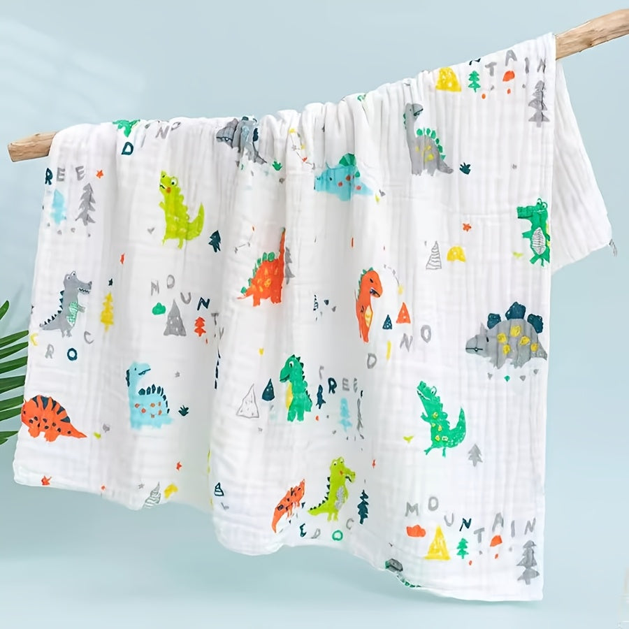 Boobee Soft & Absorbent Gauze Bath Towel for Youngsters - Cute Cartoon Design, 26.3x31.5in - Perfect Christmas or New Year's Gift