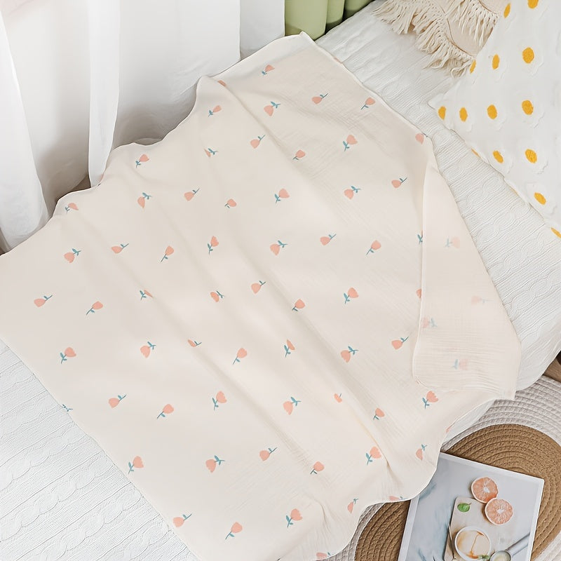 1pc 2-layer Gauze Bath Towel, Cute Cartoon Bath Towel, Animal Pattern Bath Towel, Christmas Halloween Thanksgiving Day Easter New Year Gift