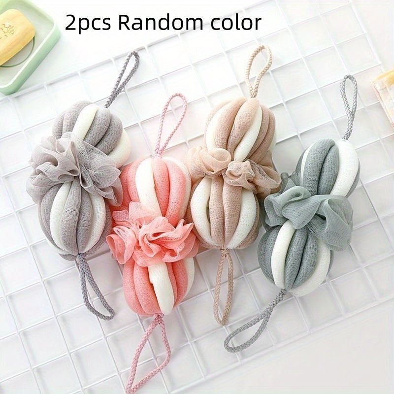 2pièces Grosses Bombes de Bain Extensibles - Conceptions Floralles Pastel Douces, Sans Alcool, Sans Parfum, Parfaites pour les Bains Relaxants, Accessoires de Bain Relaxants | Bombes de Bain Pastel | Produit de Bain Sans Parfum, Bombes de Bain