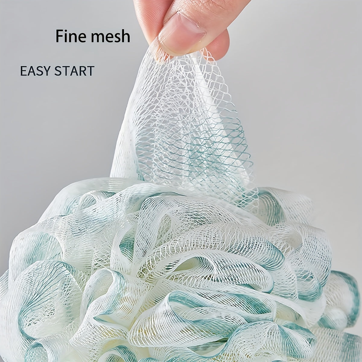 3 boules de douche qui ne s'effritent pas, fleurs de douche en PE souple, perles exfoliantes pour le dos, serviettes de bain à bulles, boules de douche, fleurs de douche